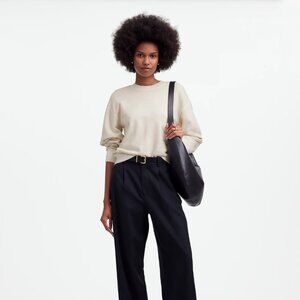 NWT Madewell Small "The McCarren" Midweight Crewneck Sweatshirt Cream